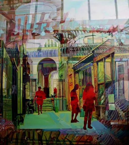 "isimsiz" eseri SELDA EREN tarafından 2014 yılında 180x160 cm ölçülerinde Tuval üzeri yağlı boya tekniği ile yapılmıştır.