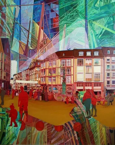 "isimsiz" eseri SELDA EREN tarafından 2014 yılında 146x116 cm ölçülerinde Tuval üzeri yağlı boya tekniği ile yapılmıştır.