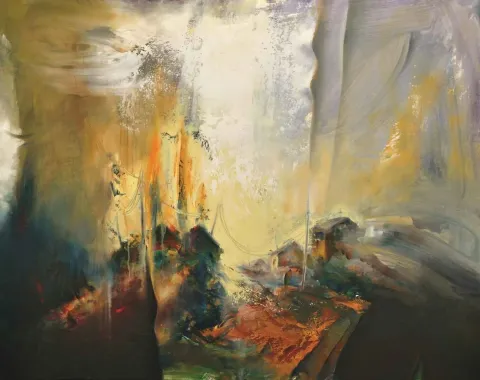 "İsimsiz" eseri SERDAR LEBLEBİCİ tarafından 2012 yılında 127x161 cm ölçülerinde Tuval üzeri yağlı boya tekniği ile yapılmıştır.
