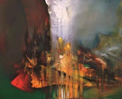 "İsimsiz" eseri SERDAR LEBLEBİCİ tarafından 2012 yılında 66x80 cm ölçülerinde Tuval üzeri yağlı boya tekniği ile yapılmıştır.