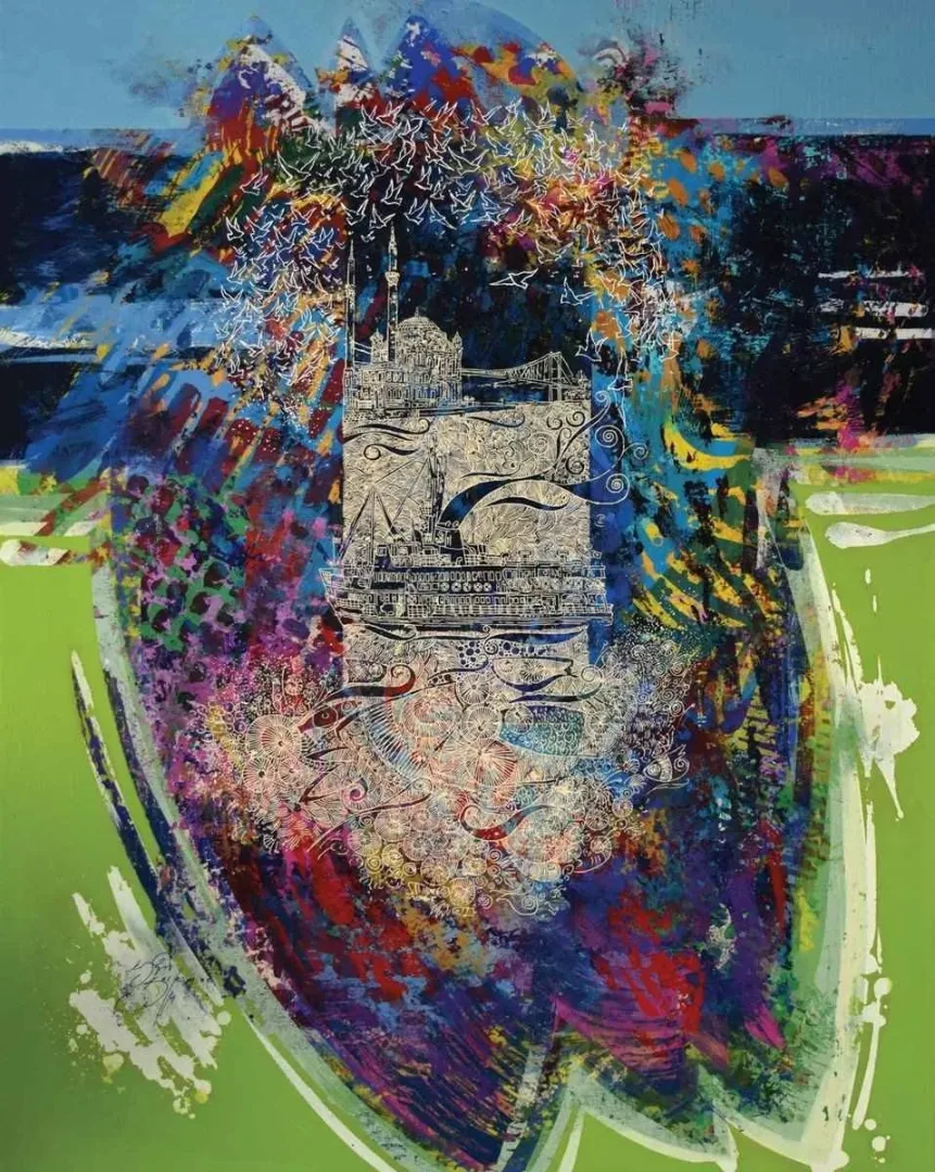 yakınlaştır "Önermeler" eseri ENGİN KORKMAZ tarafından 2014 yılında 100x80 cm ölçülerinde Tuval üzeri yağlı boya tekniği ile yapılmıştır.