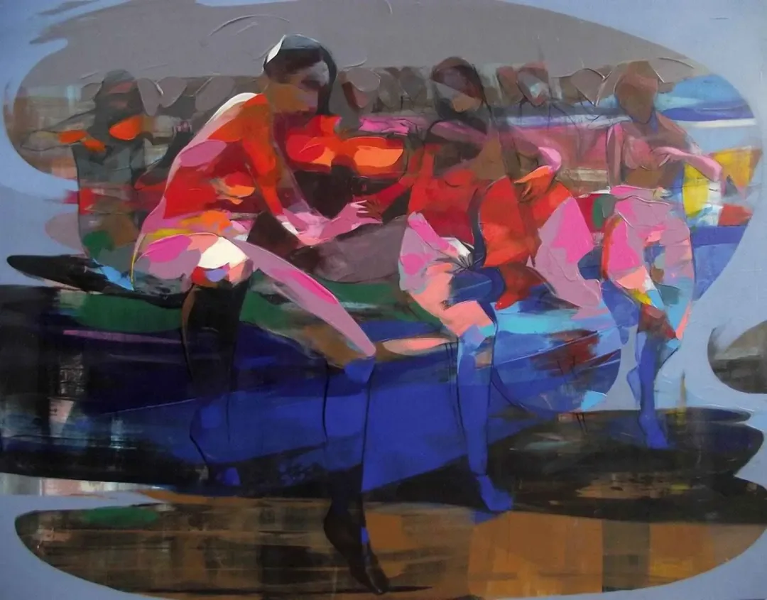 HAKAN ERASLAN — “İsimsiz”, 2014 "İsimsiz" eseri HAKAN ERASLAN tarafından 2014 yılında 80x100 cm ölçülerinde Tuvale üzeri akrilik boya boya tekniği ile yapılmıştır.