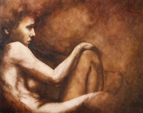 TALAT AYHAN — “isimsiz”, 2014 "isimsiz" eseri TALAT AYHAN tarafından 2014 yılında 73x92 cm ölçülerinde Tuval üzeri karışık teknik tekniği ile yapılmıştır.