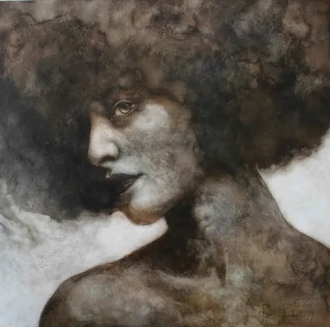 TALAT AYHAN — “isimsiz”, 2014 "isimsiz" eseri TALAT AYHAN tarafından 2014 yılında 60x60 cm ölçülerinde Tuval üzeri karışık teknik tekniği ile yapılmıştır.