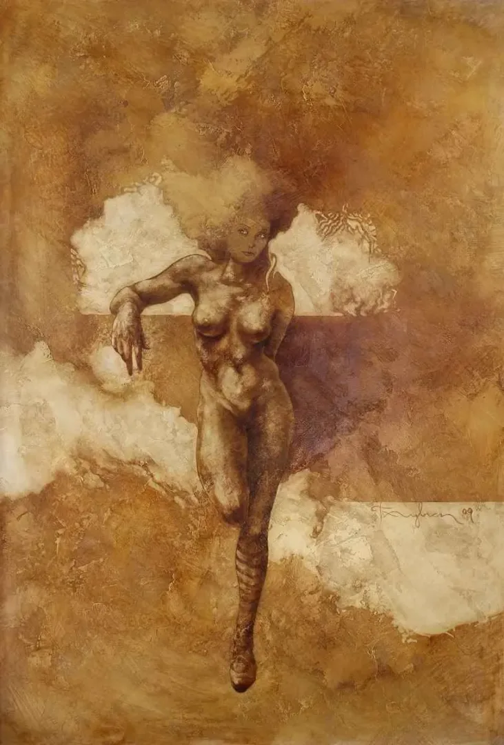 yakınlaştır "isimsiz" eseri TALAT AYHAN tarafından 2014 yılında 65x44 cm ölçülerinde Kağıt üzeri karışık teknik tekniği ile yapılmıştır.