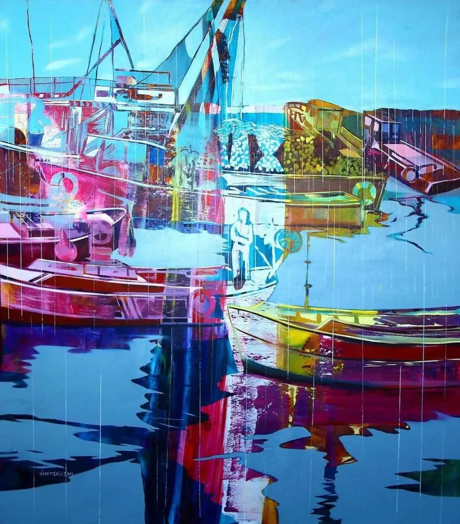 ÜMİT TÜRK — “isimsiz”, 2014 "isimsiz" eseri ÜMİT TÜRK tarafından 2014 yılında 150x130 cm ölçülerinde Tuval üzeri yağlı boya tekniği ile yapılmıştır.