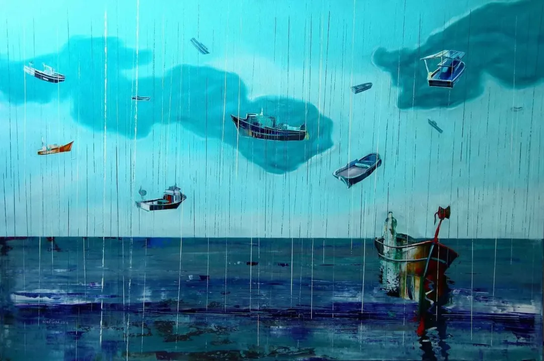 ÜMİT TÜRK — “isimsiz”, 2014 "isimsiz" eseri ÜMİT TÜRK tarafından 2014 yılında 100x150 cm ölçülerinde Tuval üzeri yağlı boya tekniği ile yapılmıştır.