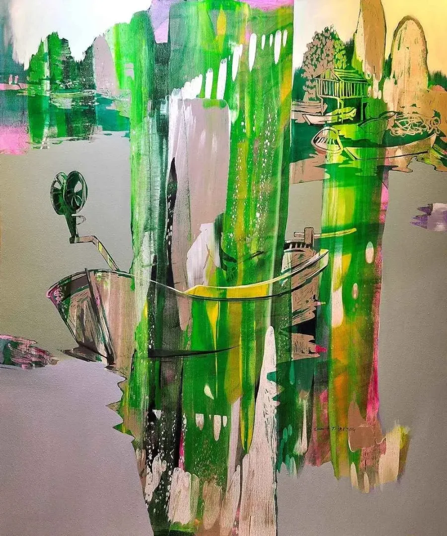 ÜMİT TÜRK — “isimsiz”, 2014 "isimsiz" eseri ÜMİT TÜRK tarafından 2014 yılında 120x90 cm ölçülerinde Tuval üzeri yağlı boya tekniği ile yapılmıştır.