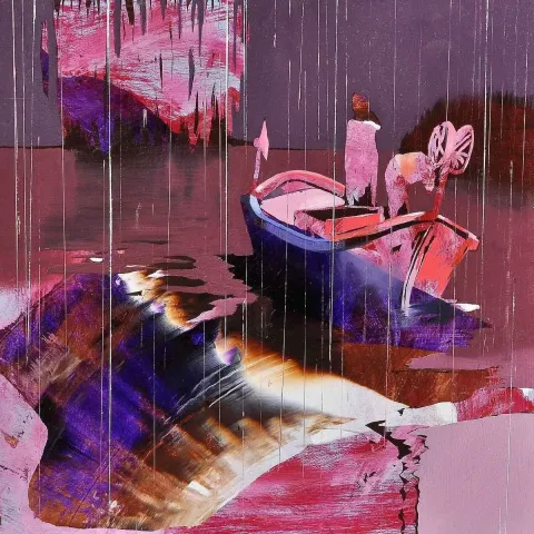 ÜMİT TÜRK — “isimsiz”, 2014 "isimsiz" eseri ÜMİT TÜRK tarafından 2014 yılında 40x40 cm ölçülerinde Tuval üzeri yağlı boya tekniği ile yapılmıştır.
