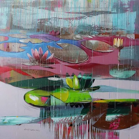ÜMİT TÜRK — “isimsiz”, 2014 "isimsiz" eseri ÜMİT TÜRK tarafından 2014 yılında 70x70 cm ölçülerinde Tuval üzeri yağlı boya tekniği ile yapılmıştır.