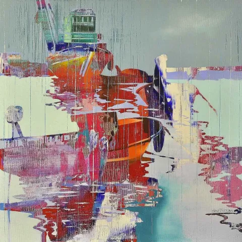ÜMİT TÜRK — “isimsiz”, 2014 "isimsiz" eseri ÜMİT TÜRK tarafından 2014 yılında 40x40 cm ölçülerinde Tuval üzeri yağlı boya tekniği ile yapılmıştır.