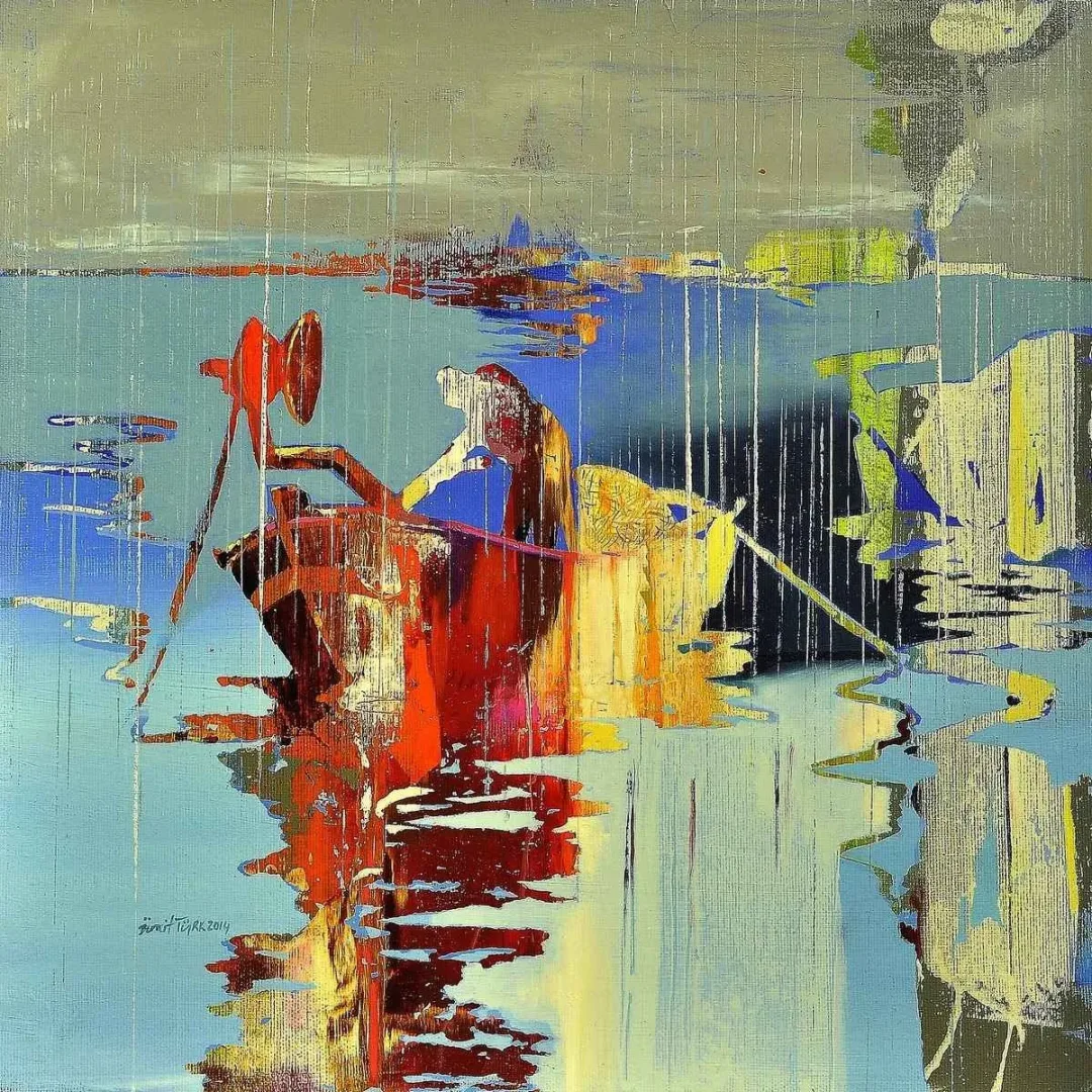 ÜMİT TÜRK — “isimsiz”, 2014 "isimsiz" eseri ÜMİT TÜRK tarafından 2014 yılında 40x40 cm ölçülerinde Tuval üzeri yağlı boya tekniği ile yapılmıştır.