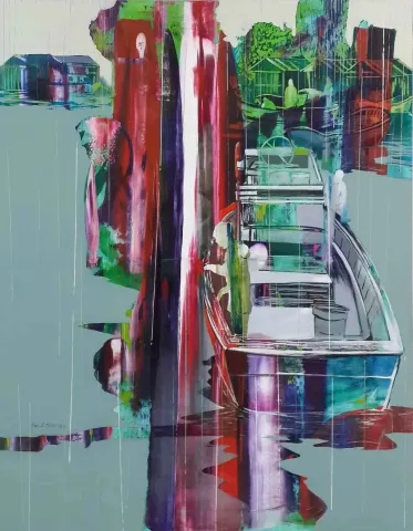 ÜMİT TÜRK — “isimsiz”, 2014 "isimsiz" eseri ÜMİT TÜRK tarafından 2014 yılında 160x130 cm ölçülerinde Tuval üzeri yağlı boya tekniği ile yapılmıştır.