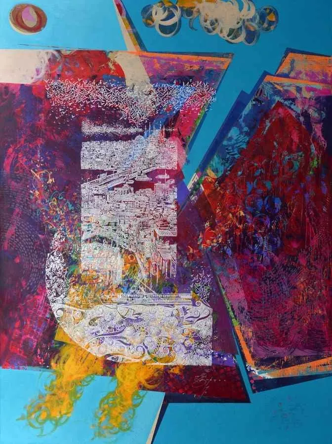 ENGİN KORKMAZ — “isimsiz”, 2014 "isimsiz" eseri ENGİN KORKMAZ tarafından 2014 yılında 180x140 cm ölçülerinde Tuval üzeri akrilik boya tekniği ile yapılmıştır.