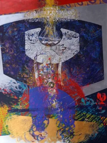 "isimsiz" eseri ENGİN KORKMAZ tarafından 2014 yılında 180x140 cm ölçülerinde Tuval üzeri akrilik boya tekniği ile yapılmıştır.