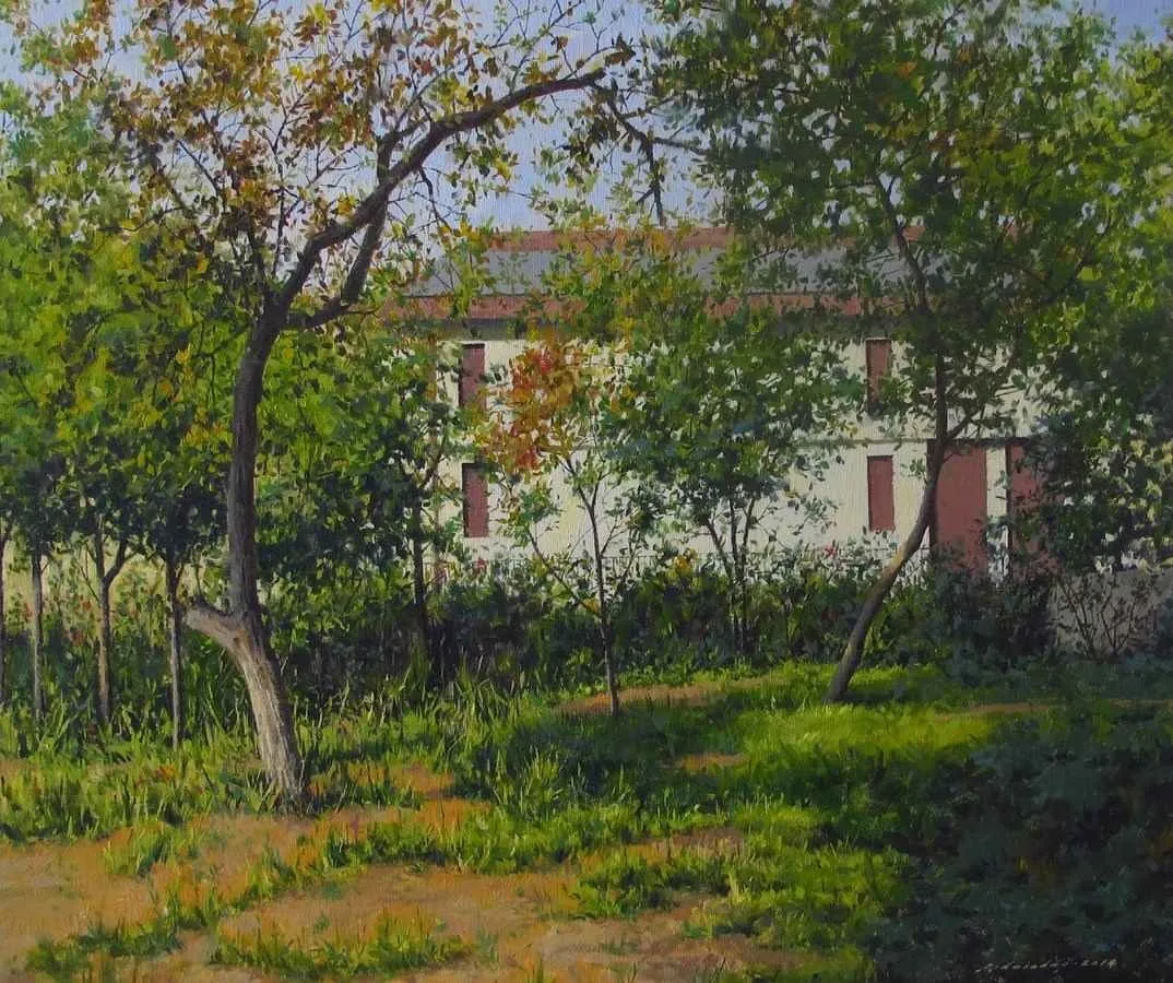 yakınlaştır "Bahçe" eseri FATİH KARAKAŞ tarafından 2014 yılında 50x60 cm ölçülerinde Tuval üzeri yağlı boya tekniği ile yapılmıştır.