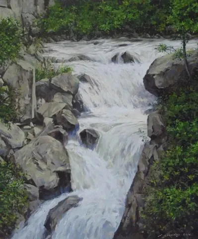 "Su" eseri FATİH KARAKAŞ tarafından 2014 yılında 60x50 cm ölçülerinde Tuval üzeri yağlı boya tekniği ile yapılmıştır.