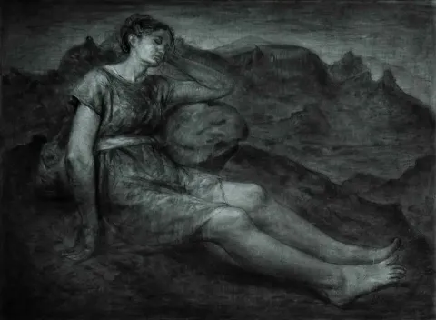 "isimsiz" eseri SERTAP YEĞİN tarafından 2014 yılında 56x76 cm ölçülerinde Füzen tekniği ile yapılmıştır.