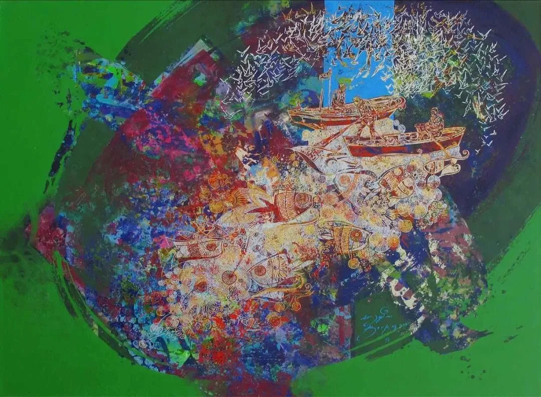 ENGİN KORKMAZ — “isimsiz”, 2014 "isimsiz" eseri ENGİN KORKMAZ tarafından 2014 yılında 90x120 cm ölçülerinde Tuval üzeri akrilik boya tekniği ile yapılmıştır.