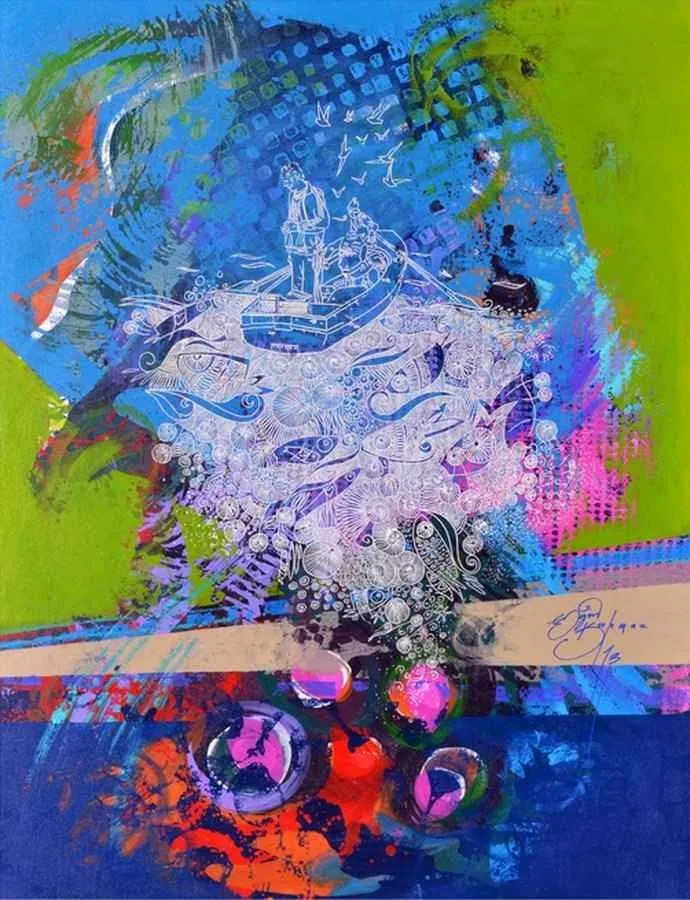 ENGİN KORKMAZ — “isimsiz”, 2014 "isimsiz" eseri ENGİN KORKMAZ tarafından 2014 yılında 93x72 cm ölçülerinde Tuval üzeri akrilik boya tekniği ile yapılmıştır.