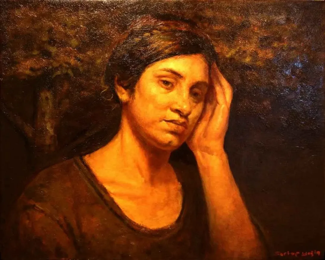 yakınlaştır "Portre" eseri SERTAP YEĞİN tarafından 2014 yılında 40x50 cm ölçülerinde Tuval üzeri yağlı boya tekniği ile yapılmıştır.
