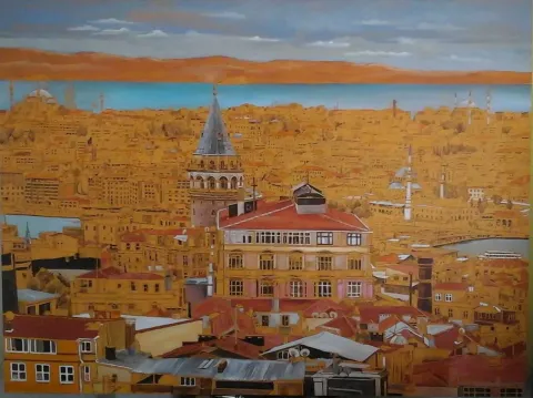 İSMAİL ÜNER — 2015 Bu eser İSMAİL ÜNER tarafından 2015 yılında 150x200 cm ölçülerinde Tuval üzeri yağlı boya tekniği ile yapılmıştır.