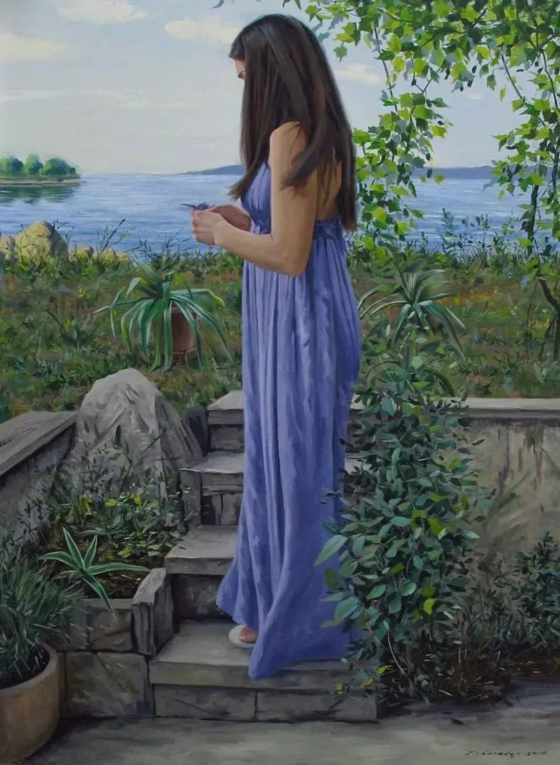yakınlaştır "Lila" eseri FATİH KARAKAŞ tarafından 2015 yılında 80x60 cm ölçülerinde Tuval üzeri yağlı boya tekniği ile yapılmıştır.