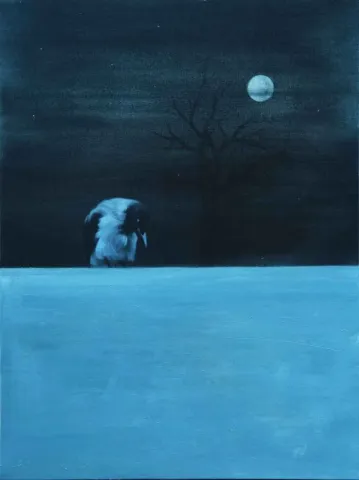 YİĞİT ALTIPARMAKOĞULLARI — “Ay”, 2015 "Ay" eseri YİĞİT ALTIPARMAKOĞULLARI tarafından 2015 yılında 80x60 cm ölçülerinde Tuval üzeri yağlı boya tekniği ile yapılmıştır.
