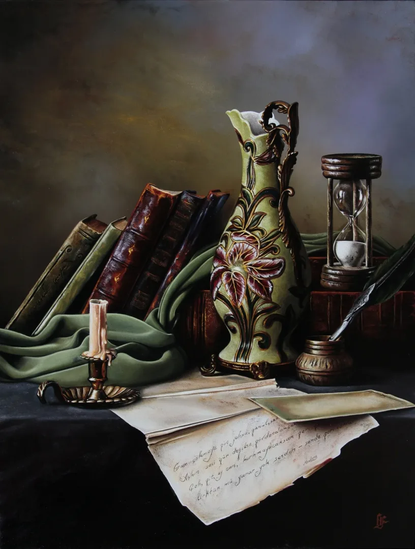 yakınlaştır "İsimsiz" eseri HÜSEYİN FEYZULLAH tarafından 2015 yılında 80x60 cm ölçülerinde Tuval üzeri yağlı boya tekniği ile yapılmıştır.