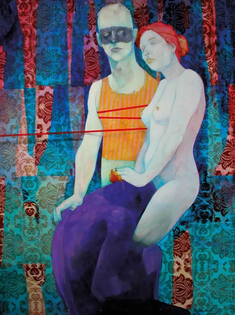 yakınlaştır "Duvar Kağıdını Değişelim Lütfen" eseri ERCAN AYÇİÇEK tarafından 2015 yılında 120x90 cm ölçülerinde Tuval üzeri akrilik boya tekniği ile yapılmıştır.