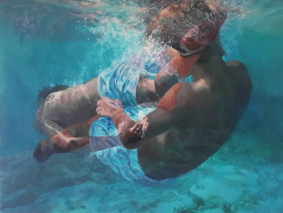 "İç içe" eseri ZUHAL BAYSAR tarafından 2015 yılında 90x120 cm ölçülerinde Tuval üzeri yağlı boya tekniği ile yapılmıştır.
