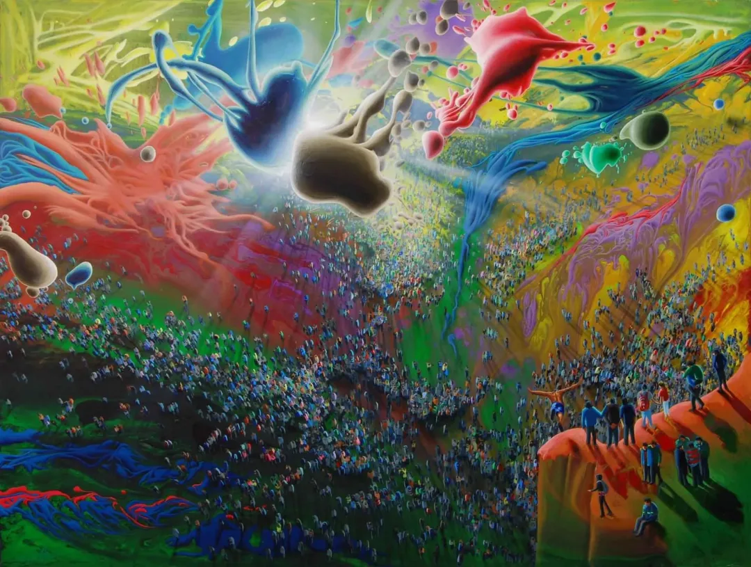 yakınlaştır "Araf" eseri RAŞİT ALTUN tarafından 2015 yılında 90x120 cm ölçülerinde Tuval üzeri akrilik boya tekniği ile yapılmıştır.