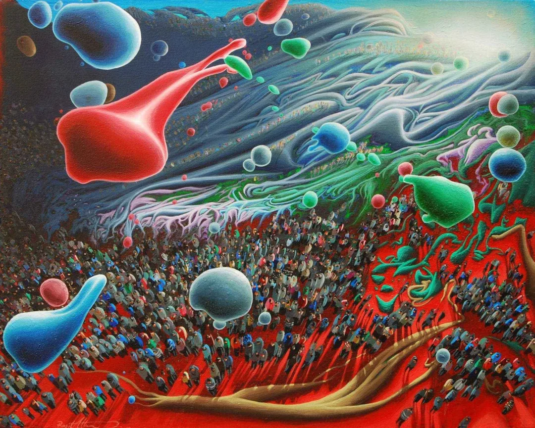 yakınlaştır "Araf" eseri RAŞİT ALTUN tarafından 2015 yılında 50x40 cm ölçülerinde Tuval üzeri akrilik boya tekniği ile yapılmıştır.