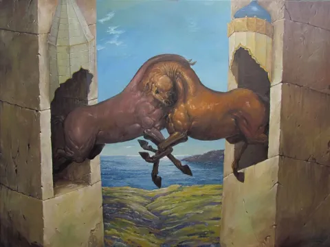 HEMAD JAVADZADE — 2015 Bu eser HEMAD JAVADZADE tarafından 2015 yılında 120x90 cm ölçülerinde Tuval üzeri yağlı boya tekniği ile yapılmıştır.
