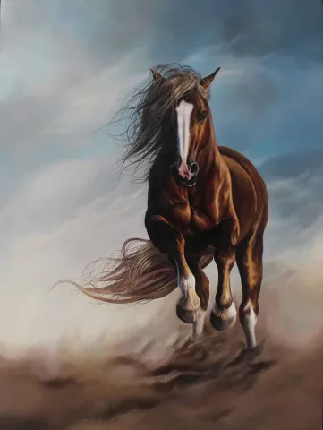 Bu eser BEHZAT FEYZULLAH tarafından 2015 yılında 120x90 cm ölçülerinde Tuval üzeri yağlı boya tekniği ile yapılmıştır.