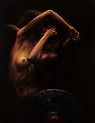 Bu eser BEHZAT FEYZULLAH tarafından 2015 yılında 120x90 cm ölçülerinde Tuval üzeri yağlı boya tekniği ile yapılmıştır.