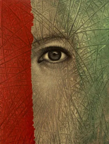AZAT YEMAN — “İsimsiz”, 2015 "İsimsiz" eseri AZAT YEMAN tarafından 2015 yılında 80x60 cm ölçülerinde Tuval üzeri akrilik ve yağlı boya tekniği ile yapılmıştır.