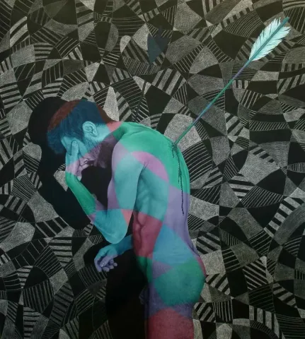 BİRKANCAN ÖZKAN — “Aşk Adam Öldürür mü”, 2014 "Aşk Adam Öldürür mü" eseri BİRKANCAN ÖZKAN tarafından 2014 yılında 150x130 cm ölçülerinde Tuval üzeri akrilik boya tekniği ile yapılmıştır.