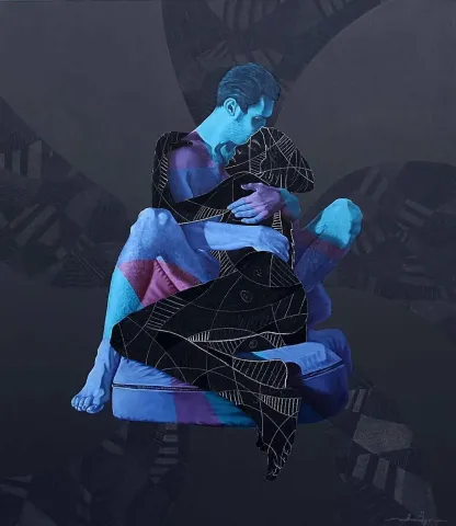 BİRKANCAN ÖZKAN — “Eskiz”, 2014 "Eskiz" eseri BİRKANCAN ÖZKAN tarafından 2014 yılında 140x120 cm ölçülerinde Tuval üzeri akrilik boya tekniği ile yapılmıştır.