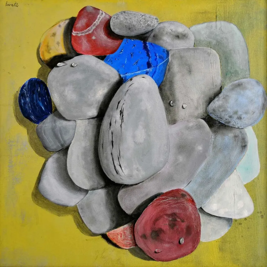 BORA YILMAZYİĞİT — “İsimsiz” "İsimsiz" eseri BORA YILMAZYİĞİT tarafından 50x50 cm ölçülerinde Tuval üzeri yağlı boya tekniği ile yapılmıştır.