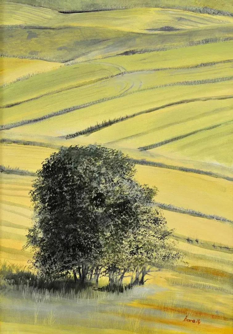 "İsimsiz" eseri BORA YILMAZYİĞİT tarafından 50x35 cm ölçülerinde Tuval üzeri yağlı boya tekniği ile yapılmıştır.