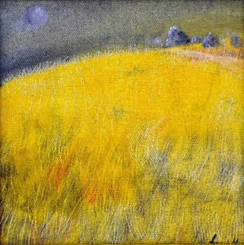 BORA YILMAZYİĞİT — “İsimsiz” "İsimsiz" eseri BORA YILMAZYİĞİT tarafından 15x15 cm ölçülerinde Tuval üzeri yağlı boya tekniği ile yapılmıştır.