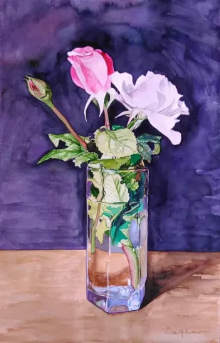 ÇAĞLAR ÖZTÜRK — “Güller”, 2015 "Güller" eseri ÇAĞLAR ÖZTÜRK tarafından 2015 yılında 50x33 cm ölçülerinde Kağıt üzeri sulu boya tekniği ile yapılmıştır.