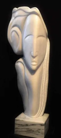 DEMET KAYA — “Woman” "Woman" eseri DEMET KAYA tarafından 79x26x20 cm ölçülerinde Afyon Mermeri tekniği ile yapılmıştır.