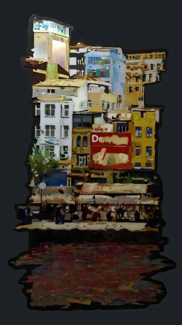 EMRE LÜLE — 2015 Bu eser EMRE LÜLE tarafından 2015 yılında 181x108 cm ölçülerinde Pleksiglas+Ahşap tekniği ile yapılmıştır.