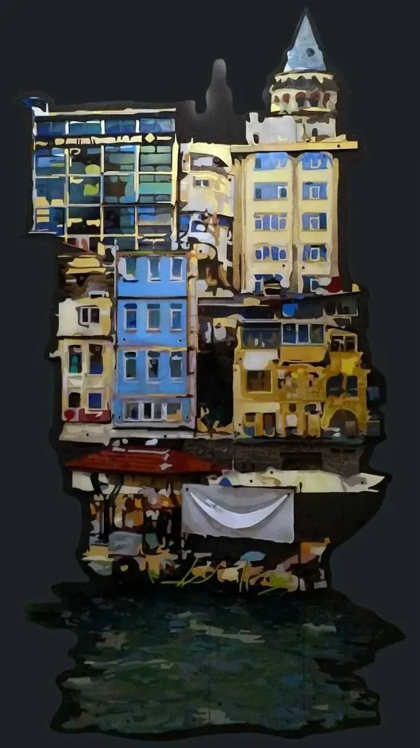 yakınlaştır "İsimsiz" eseri EMRE LÜLE tarafından 2015 yılında 202x108 cm ölçülerinde Pleksiglas+Ahşap tekniği ile yapılmıştır.