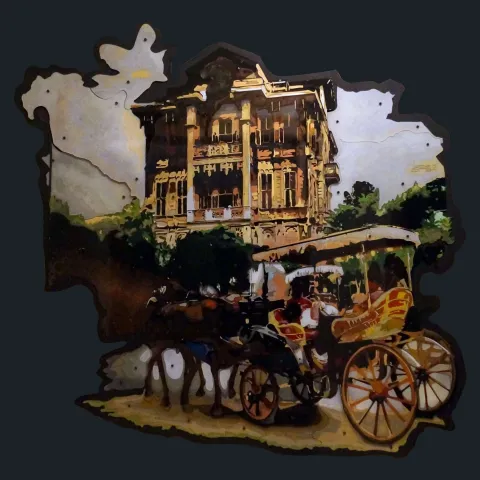 "Büyük Ada" eseri EMRE LÜLE tarafından 2015 yılında 110x110 cm ölçülerinde Pleksiglas+Ahşap tekniği ile yapılmıştır.