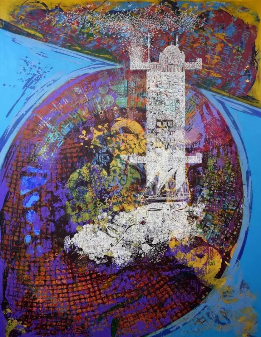 ENGİN KORKMAZ — “İsimsiz”, 2014 "İsimsiz" eseri ENGİN KORKMAZ tarafından 2014 yılında 180x140 cm ölçülerinde Tuval üzeri akrilik boya tekniği ile yapılmıştır.