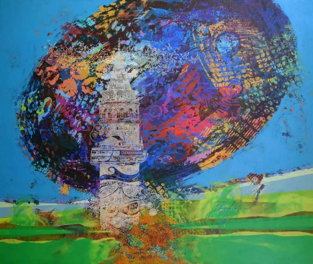ENGİN KORKMAZ — “İsimsiz”, 2014 "İsimsiz" eseri ENGİN KORKMAZ tarafından 2014 yılında 126x150 cm ölçülerinde Tuval üzeri akrilik boya tekniği ile yapılmıştır.