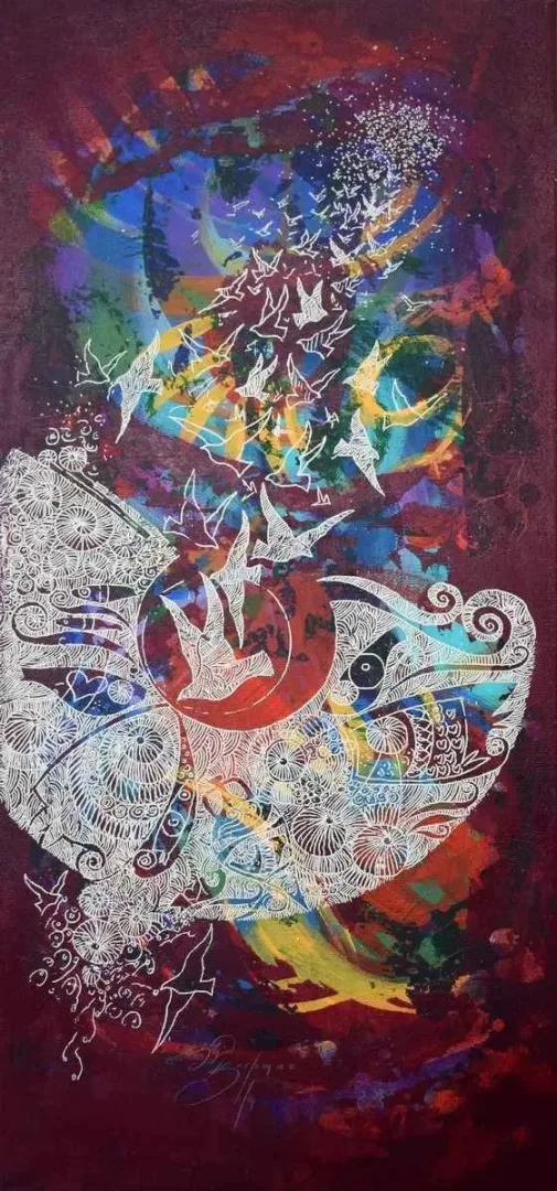ENGİN KORKMAZ — “İsimsiz”, 2014 "İsimsiz" eseri ENGİN KORKMAZ tarafından 2014 yılında 67x29 cm ölçülerinde Tuval üzeri akrilik boya tekniği ile yapılmıştır.